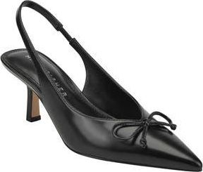 Marc Fisher Gretel Slingback Pointed Toe Bow Pump in Black at Nordstrom Rack, Size 5.5