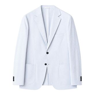 Boggi Milano Blazers, male, Blue, Size: L Vertical-Stripe Blazer