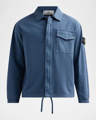 Stone Island Men & apos;s Textured Cotton Shirt Jacket