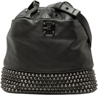 MCM Pre-owned Bucket Bag - Dames - Vintage Tas - Zwart - ONE Size - Leer - Vintage
