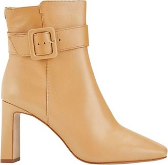 Cosmoparis Schoenen, Dames, Beige, 40 EU, Leer, Zwarte leren enkellaars met hak