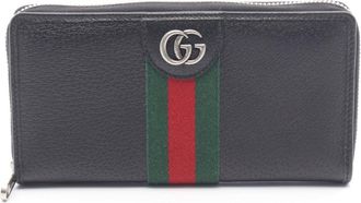 Gucci Black Leather Long Wallet (Bi-Fold) (Pre-Owned)