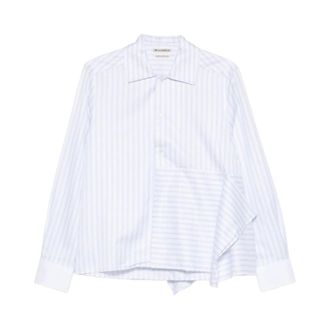 J.W.Anderson Asymmetrisch gedrapeerd overhemd - Dames - Blouses & Shirts - Wit - Maat: 2XS Zijde