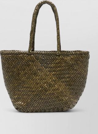 Dragon Diffusion beach shopper bag braided design top handles