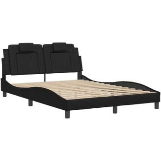 vidaXL Vidaxl - Estructura De Cama Sin Colch&oacute;n Cuero Sint&eacute;tico Negro 140x200 Cm
