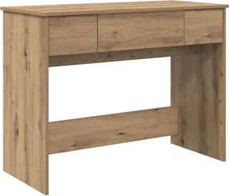 vidaXL Dressing Table Artisan oak 100 x 45 x 76 cm Engineered Wood Vidaxl