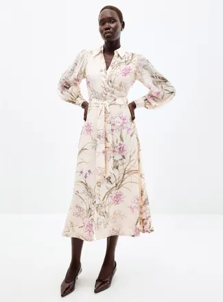 Ever New Womens Hazel delicate blooms tie-belt dress