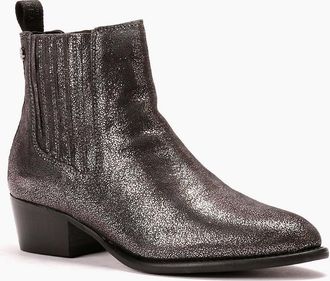 Osprey Womens Osprey London The Janey Leather Womens Gunmetal Ankle Boots - Grey - Size: 8