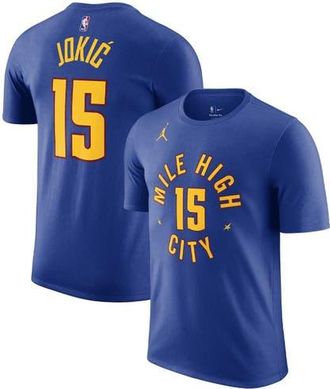 Jordan Brand Mens Jordan Brand Nikola Jokic Blue Denver Nuggets 2022/23 Statement Edition Name & Number T-Shirt at Nordstrom, Size Xx-Large