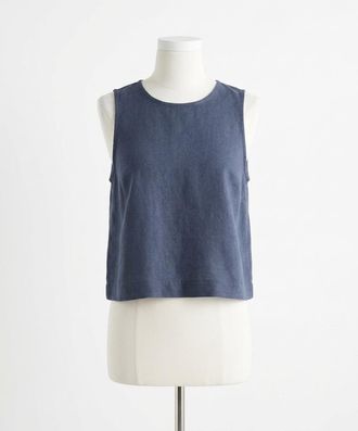Z Supply Sloane Linen Top In Indigo