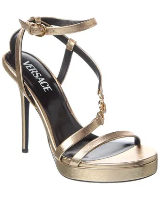 Versace Medusa Leather Platform Sandal