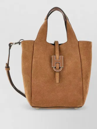 Hogan tote bag adjustable strap metal hardware