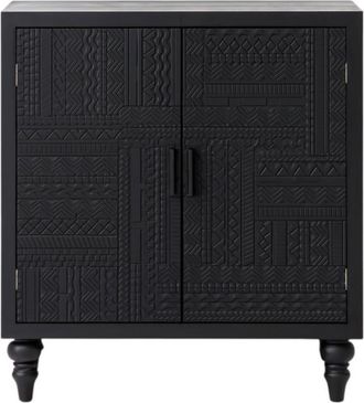 Mathi Design Aparador de madera L80 con frente tallado