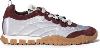 Miu Miu Tyre Technical-fabric And Suede Sneakers