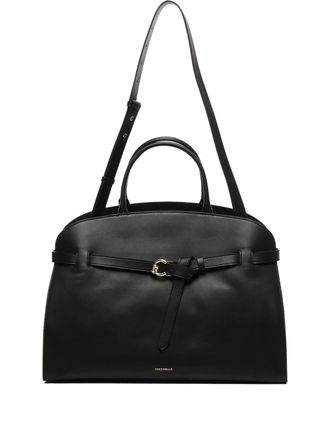 Coccinelle Sabine Structured Leather Metallic Buckle Handbag