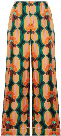La DoubleJ Zijden Pyjamabroek - Dames - Pyjama - Veelkleurig - S - Nachtkleding