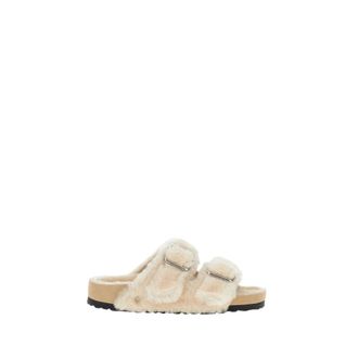 Birkenstock Sliders, female, White, Size: 7 US 1774 Arizona Shearling