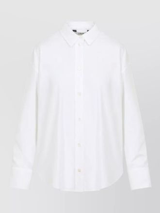 Max Mara cotton asymmetric long-sleeve shirt