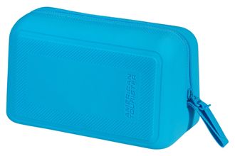 American Tourister Kosmetiktasche AMERICAN TOURISTER URBAN GROOVE, Damen, Gr. B/H/T: 13cm x 15cm x 25cm, blau (azure blau), Silikon, Taschen Kosmetiktasche, Kulturbeutel