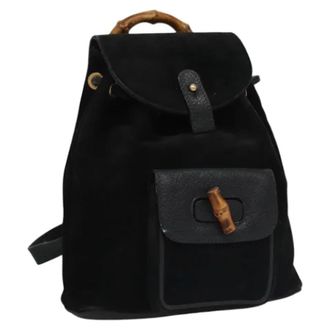Gucci Pre-owned Camoscio backpacks - - Pre-owned - Donna - Nero - ONE SIZE