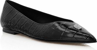 Philipp Plein Asymmetric Ballerina Flats Skull