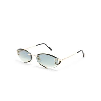 Cartier Sunglasses, female, Yellow, Size: 57 MM C D&eacute;cor Sunglasses