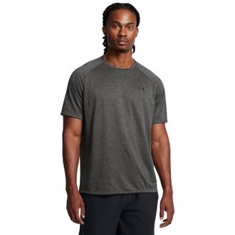 Under Armour Trainingsshirt UNDER ARMOUR UA TECH 2.0 SS TEE, Herren, Gr. 4XL, grau (carbon heath), Jersey, Obermaterial: 100% Polyester, normal, Rundhals, Raglan&auml;r
