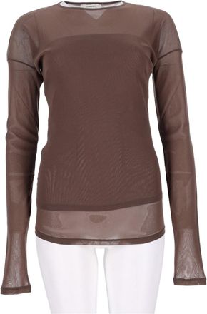 Christophe Lemaire Sheer Long-Sleeved Fitted Polyamide Top