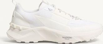Valentino Garavani True Act Low Top Trainer In Mesh And Rubberised Fabric Man WHITE 40.5