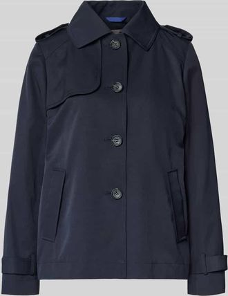 Christian Berg Regular Fit Jacke mit Umlegekragen in Dunkelblau, Gr&ouml;&szlig;e 36