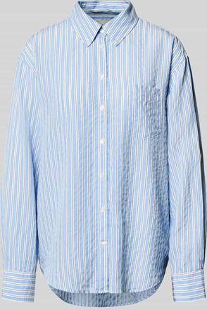 GANT Relaxed Fit Bluse aus Lyocell mit Button-Down-Kragen in Hellblau, Gr&ouml;&szlig;e 34