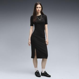 Puma Vestito slim a coste HER da donna, Abbigliamento, Nero, XXL