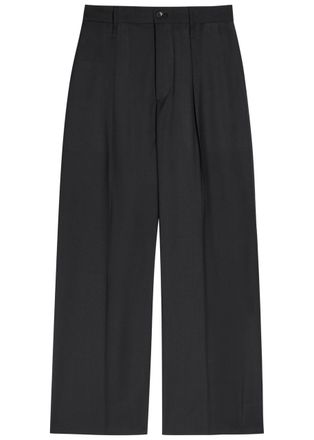 Issey Miyake Palindrome Wide-leg Wool-blend Trousers - Black - 3