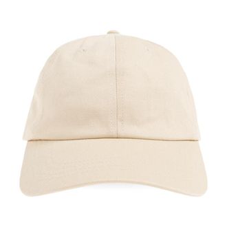 Lanvin Signature Logo-Patch Baseball Cap - Heren - Petten - Beige - 56 CM - Katoen - Accessoires