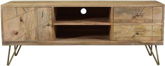 Miliboo Miliboo - Mueble tv en mango y metal linium