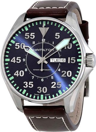 Hamilton Khaki Aviation Pilot Automatic Blue Dial Mens Watch H64715545
