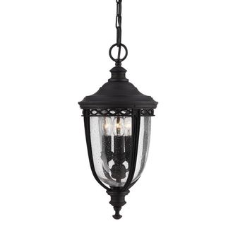 Netlighting English Bridle 3 Light Medium Outdoor Ceiling Chain Lantern Black E14