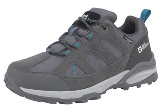 Jack Wolfskin Wanderschuh JACK WOLFSKIN TRAIL HIKER TEXAPORE LOW W, Damen, Gr. 37,5, grau (grau, mint), Leder, Textil, Schuhe Wanderschuh, wasserdicht, Trekkingschu
