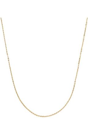 Made by Mary 14k Adjustable Flat Cable Chain in 14K Solid Gold at Nordstrom