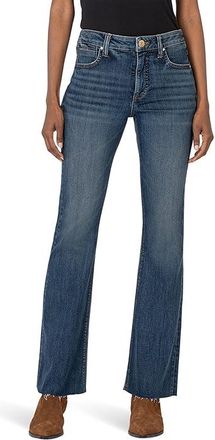 Kut from the Kloth Stella High-Rise Fab Ab Flare W/Raw Hem Womens Jeans Decent : 12 31, Cotton/Denim/Lyocell