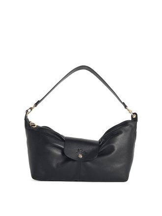 Longchamp Le Pliage Xtra Bow Black Leather Shoulder Bag