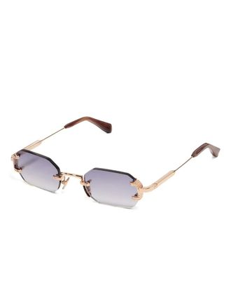 John Dalia Amaru geometric-frame rimless sunglasses - Gold