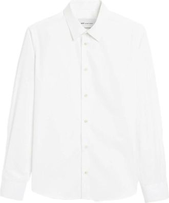 Ami Ami de Coeur Shirt - Heren - Zakelijke Overhemden - Wit - M - Katoen - Overhemden