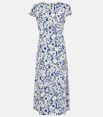 Max Mara Abito midi Gisella in seta cr&ecirc;pe de chine