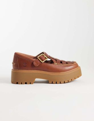 Timberland Stone Street - Mary Jane in pelle marrone