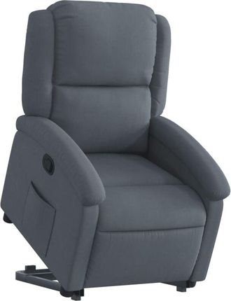 vidaXL Vidaxl - Sill&oacute;n Reclinable Elevable Terciopelo Gris Oscuro