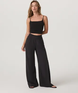 Vuori Clothing Villa Wideleg Pants - Long | Black | XS, Size Extra Small