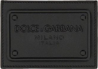 Dolce & Gabbana Leather Card Holder With Logo-Uomo