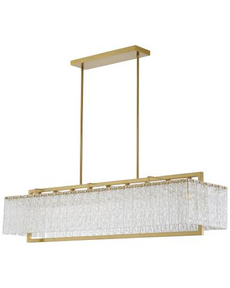 Bethel International 9-Light Chandelier With Rippled Glass