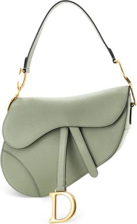 Dior Saddle Handbag Leather Medium shoulder bag - Verde